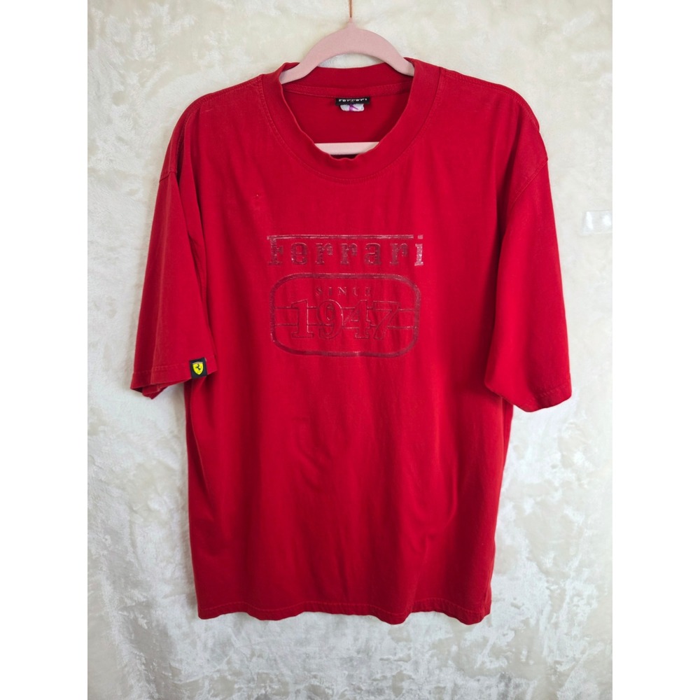 Ferrari‎ Mens Red Graphic T-Shirt XL Official Licensed Product Since 1947 Logo